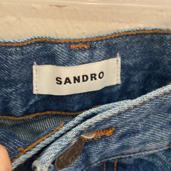 Sandro Blue Straight Faded Jeans - Picture 2 of 8